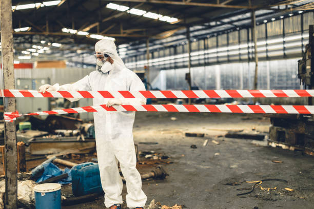 Professional Biohazard Cleanup technician working in Lincoln Park, MI